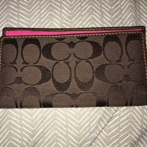 Brown Coach Checkbook